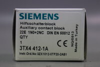 Siemens 3TX4412-1A Hilfsschalterblock Auxiliary contact block 22E 1NO+2NC Unused OVP