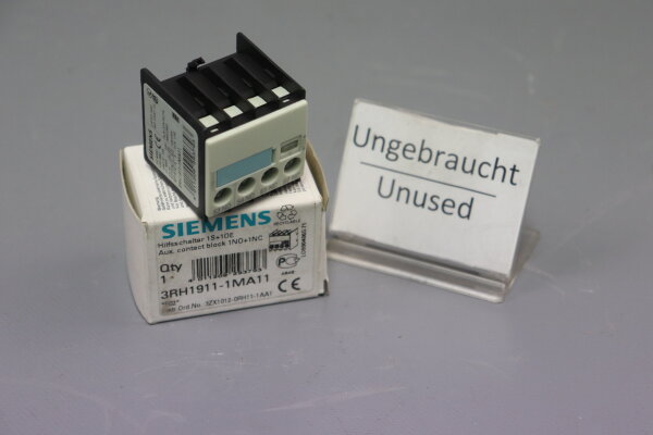 Siemens 3RH1911-1MA11 E02 Hilfsschalter 1S+10E Unused OVP