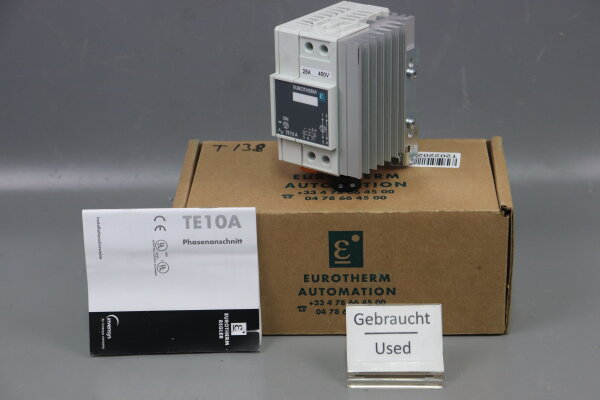 Eurotherm Thyristorschalter TE10A 25A/400V/4mA20/PA/GER/-/-/NOFUSE/-/00 Used OVP