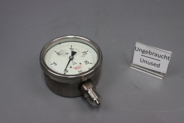 Bourdon Sedeme 0-25bar 1.4571 316 SS Manometer Unused