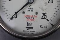 Bourdon Sedeme 0-25bar 1.4571 316 SS Manometer Unused
