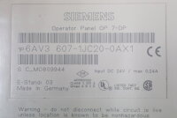 Siemens SIMATIC Panel OP 7-DP 6AV3 607-1JC20-0AX1 6071JC200AX1 E-Stand: 3 Used