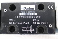 Parker D1VW020DNGW91 Wegeventil 205V 0,15A Stecker S1-205000 205VDC Unused