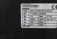 NOVOTRON Servomotor NBL4-0260-30-0-320-B 2,6Nm 3000U/min...
