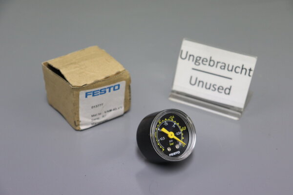 Festo VAM-40-V1 Ser. R7 Manometer 013777 Unused OVP