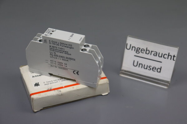 E.Dold &amp; S&ouml;hne KG IK9272.11/011 &Uuml;berstromrelais 0053231 AC220-240V Unused OVP