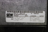 SEW Eurodrive MDS60A0022-5A3-4-0T Inverter + MDX60A0022-5A3-4-00 Used