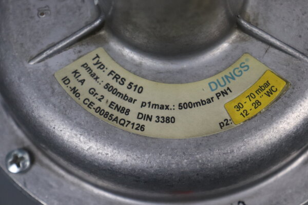 DUNGS FRS 510 Druckregelgert 0949 500mbar PN1 CE-0085AQ7126 Unused