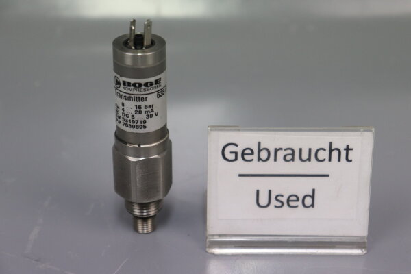 Boge 635 0079 01 Pressure Transmitter Used