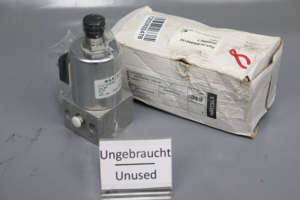 W&Auml;RTSIL&Auml; 114.423.00 Magnetventil 118.156.024N 0-32bar 11W 24VDC Unused