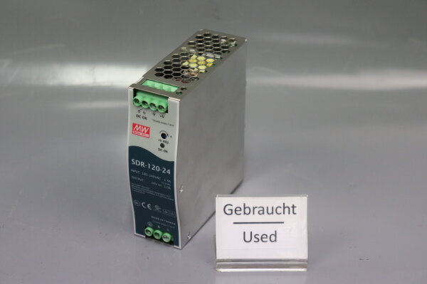 MEAN WELL SDR-120-24 Netzteil 100-240VAC 1,4A 50/60Hz Used