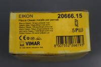 5x VIMAR EIKON 20666.15 Rahmen für metallische Panel...