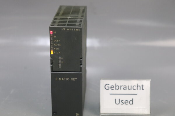 Siemens SIMATIC NET CP 343-1 Lean 6GK7 343-1CX10-0XE0 E:2 24VDC 0,2A Used Tested