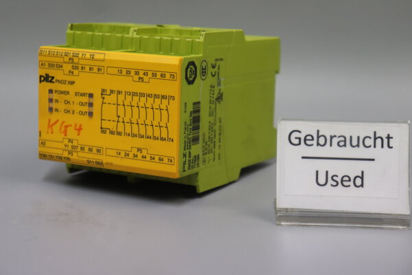PILZ PNOZ X9P 24VDC 7n/0 2n/c 2so Sicherheitsrelais 5,5W 777609 Used Tested