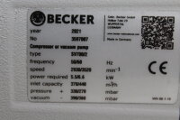 BECKER SV 700/2 Seitenkanalverdichter 370/440m&sup3;/h...