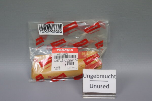 YANMAR 719173-53100 Valve Assy.Injection 4LH-DTE 750717 Unused Sealed