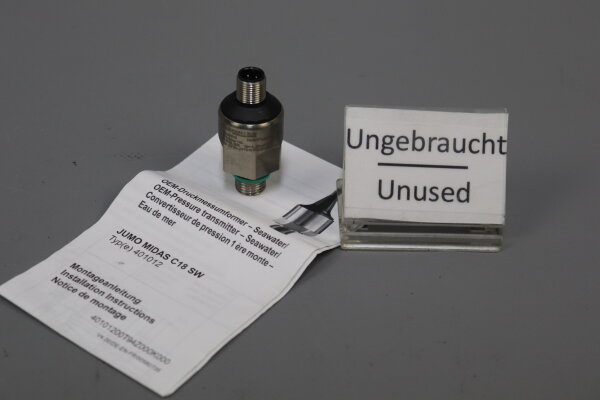 Jumo MIDAS C18 SW Druckmessumformer 401012 00574893 0-6bar 10-30VDC Unused