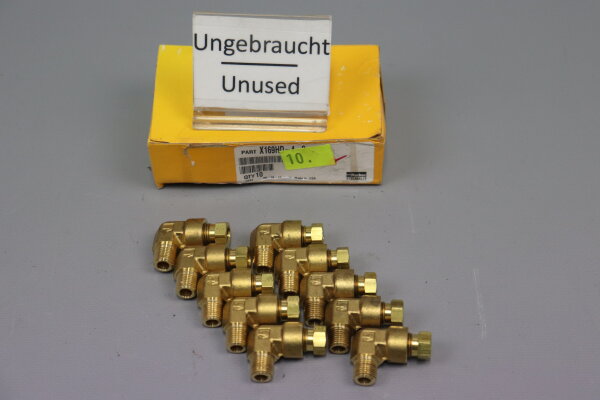 Parker X169HD-4-2 Hydraulische Winkelverschraubung 10xSt&uuml;cke Unused OVP