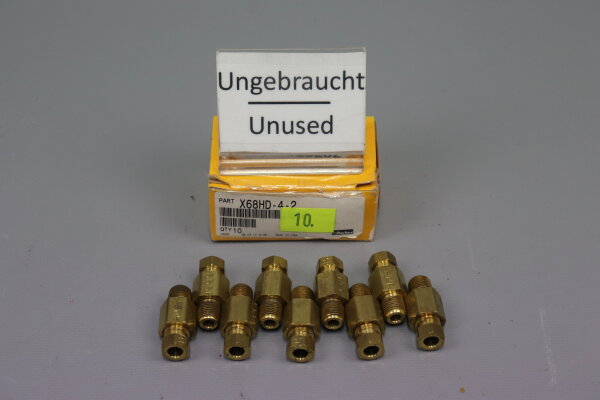 Parker X68HD-4-2 Hydraulische Anschlussverschraubung 9xSt&uuml;cke Unused OVP