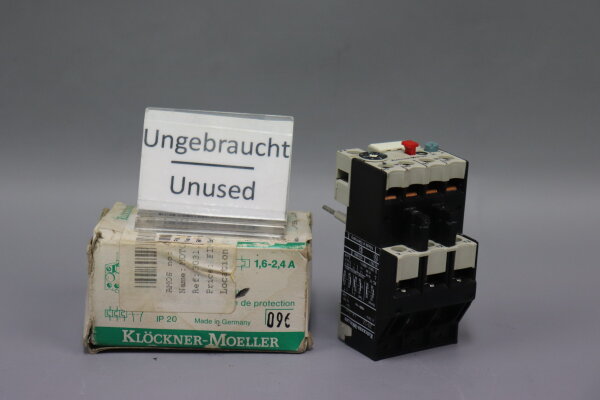 Kl&ouml;ckner Moeller Z00-2,4 Motorschutzrelais 1,6-2,4A 750V Z002,4 Unused