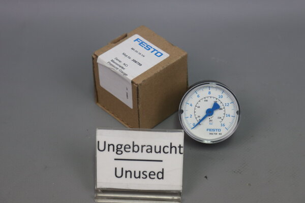 FESTO MA-50-16-1/4 Manometer 356759 Serie:KO Unused OVP