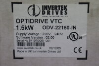 INVERTEK DRIVES ODV-22150-IN OPTIDRIVE VTC 1,5KW Unused OVP