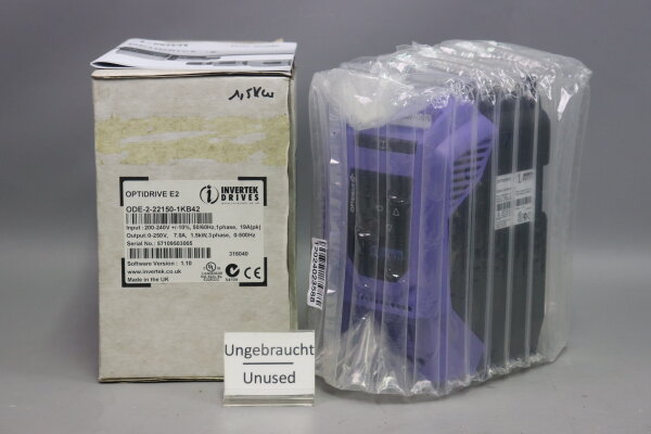 INVERTEK DRIVES ODE-2-22150-1KB42 OPTIDRIVE E2 1,5KW Unused OVP