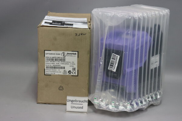 INVERTEK DRIVES ODV-2-34075-3KF12-SN OPTIDRIVE HVAC 7,5KW Unused OVP