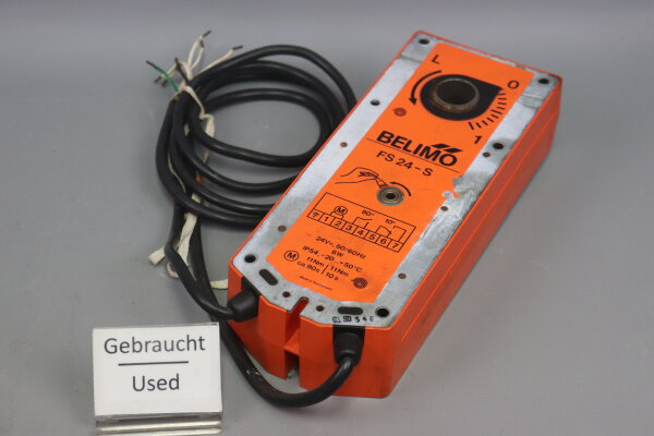 BELIMO FS24-S Brandschutzklappenantrieb 24V 50/60Hz 6W 10-90s 11Nm Used