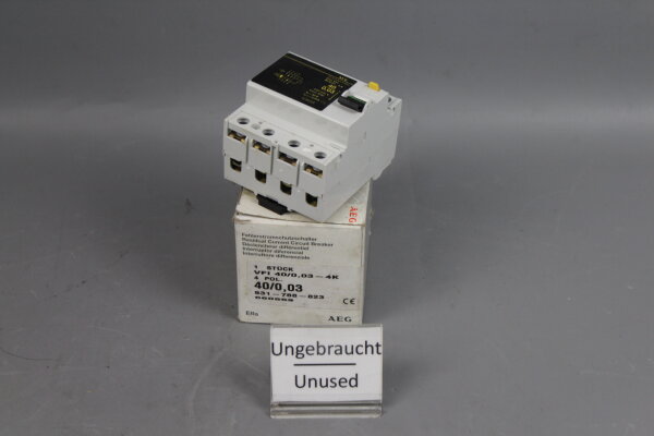 AEG VFI 40/0,03-4K  4Pol 40/0,03 Fehlerstromschutzschalter unused/OVP