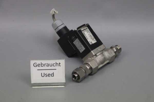 B&uuml;rkert 0290 A 7/16 FPM 55 NPT1/2 Wegeventil 00453179 232psi 24V 7W Used