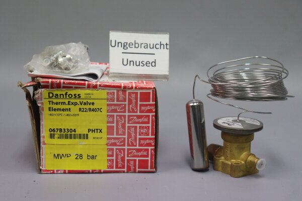 Danfoss 067B3304 Therm. Expansionsventil PHTX R22/R407C 28bar Unused OVP