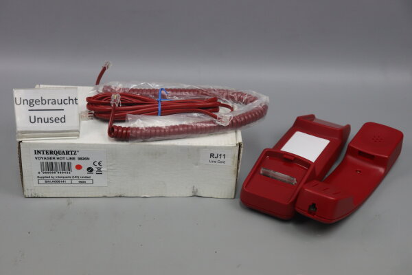 INTERQUARTZ VOYAGER HOTLINE PHONE RED 9826N Unused OVP