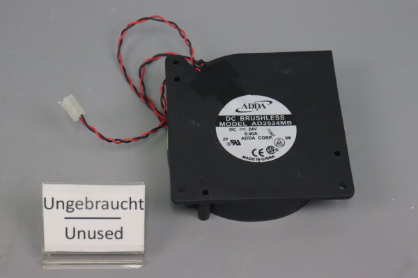 ADDA AD2524MB Gebl&auml;se 24V 0,4A 120x120x32mm + 2xKabel Unused Tested
