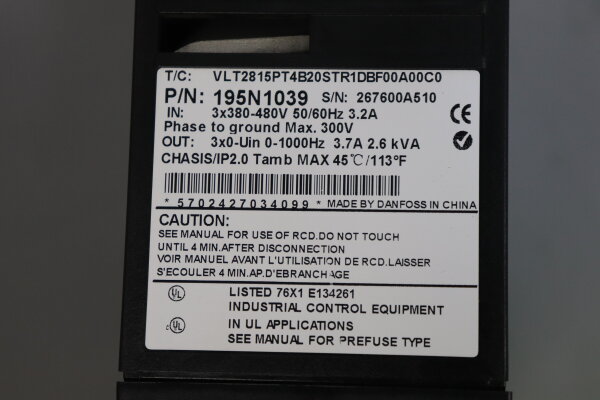 Danfoss Frequenzumrichter FC-302PK37T2E55H1XGXXXXSXXXXAXBXCXXXXDX VL Danfoss Frequenzumrichter FC-302PK37T2E55H1XGXXXXSXXXXAXBXCXXXXDX VL