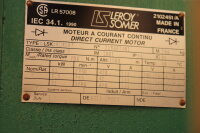 Leroy Somer LSK 1604S07 Gleichstrommotor LSK1604S07 51KW...