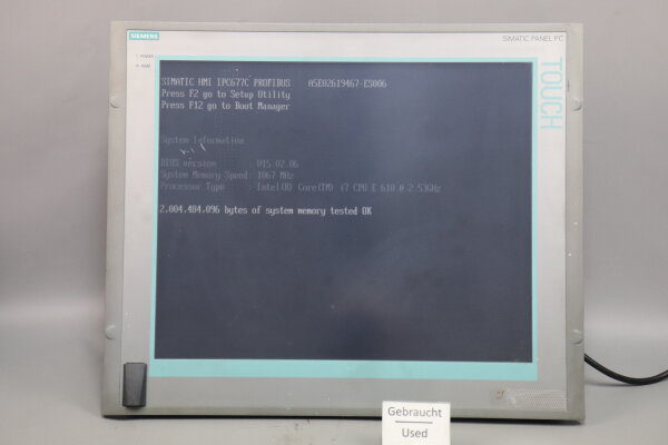 Siemens SIMATIC HMI IPC677C Panel 6AV7894-0BH10-1AB0 A5E02713398 A02 Used Tested