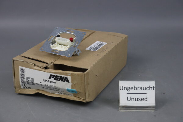 10 St&uuml;ck Peha Taster D 550 10A 250V 1-Polig 193111 D550 Unused OVP