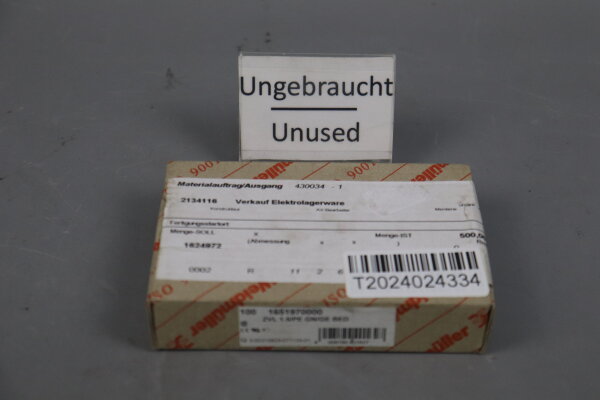 100 Stk. Weidm&uuml;ller 1651970000 Verteilerleiste ZVL 1.5/PE unused Sealed