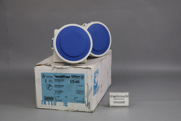 Walther 2x 579 409 Anbaudose Schr&auml;g 125A 4P 230V 9h IP67 Unused OVP