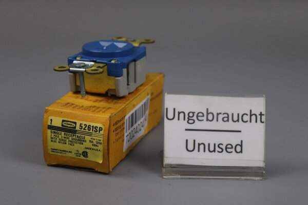 Hubbell 5261SP Single Receptacle 15A 125V 60Hz Unused OVP