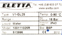 Eletta V1-GL 25 Flow Monitor