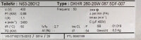 Faiveley DKHR280-2SW.087.5DF-007 L&uuml;fter -unused-