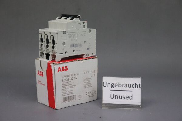 ABB S203-C16 Leistungsschutzschalter 2CDS253001R0164 4kV Unused OVP