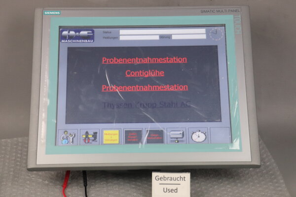 Siemens 6AV6644-2AB01-2AX0 SIMATIC MP 377 pro 15&quot; Touch Multi Panel FS:011 Used