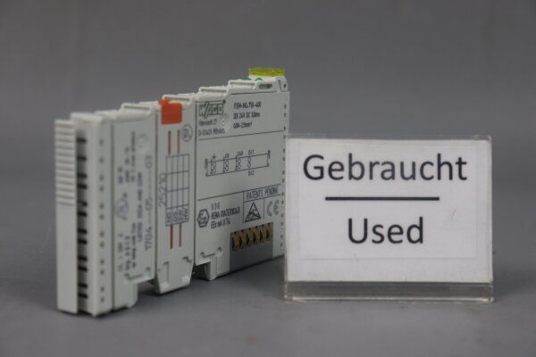 WAGO 750-400 Eingangsklemme 2DI 24V DC 3,0ms 6xSt&uuml;ck Used