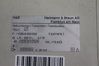H&amp;B TEU 7 Messumformer/Transmitter MK 774 4...20mA 2,7W 230V Used