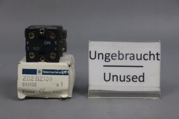 Telemecanique ZB2 BZ103 Hilfsschalterblock 061432 10A Unused OVP