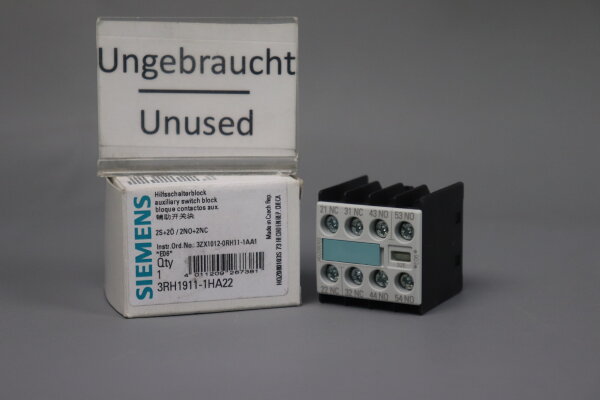 Siemens 3RH1911-1HA22 Hilfsschalterblock E:06 Unused OVP