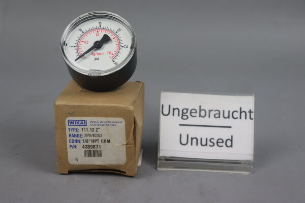 WIKA 111.12 2 Messger&auml;t 30psi/KGCM2 1/8 NPT CBM 4389871 Unused OVP